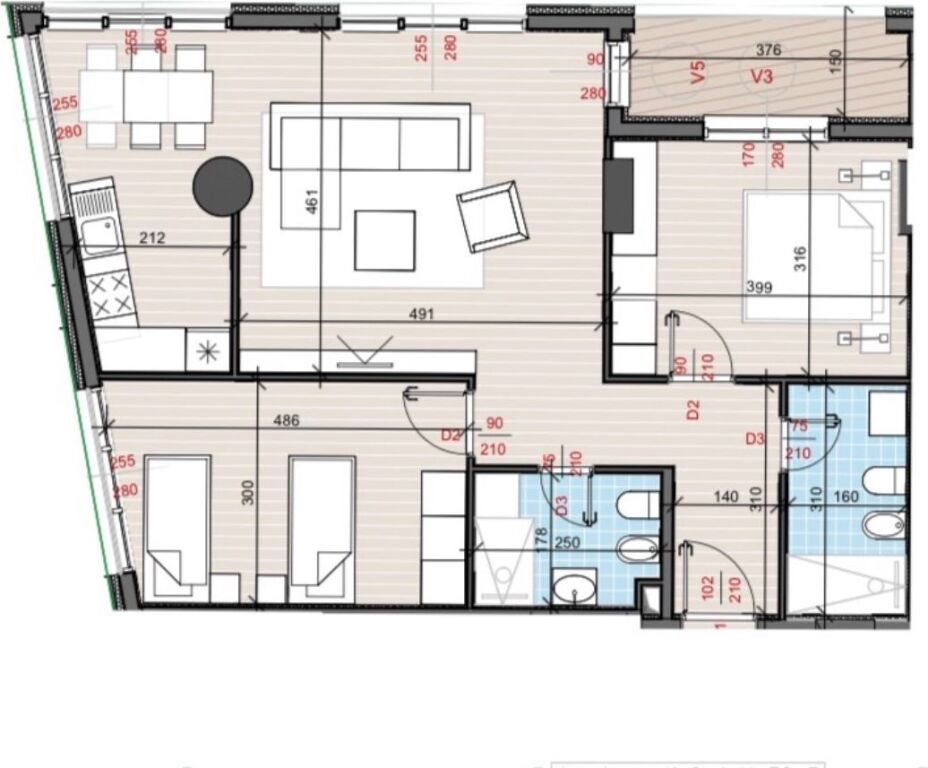 Appartamento 2+1+2 in vendita – Golden Gate