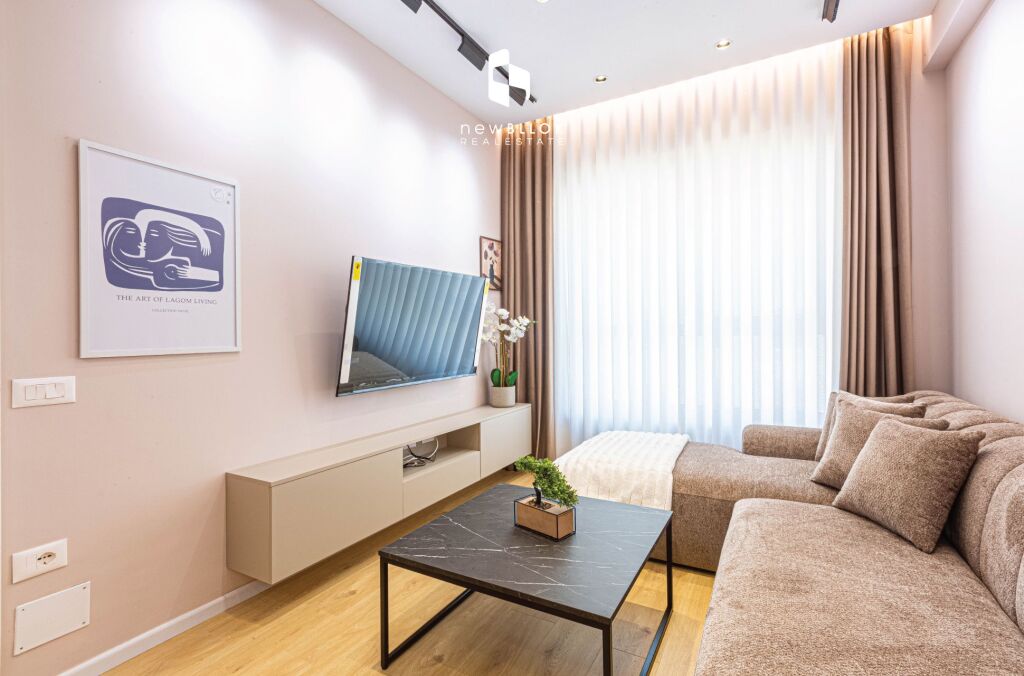 For Rent: 🏡 The Most Luxury 1+1 Apartment in Kadiu Residence - Ali Demi📍 100% Brand New | 50m², 7th Floor (P2026) Everything Brand New | 45,000 Lek/Month ✨