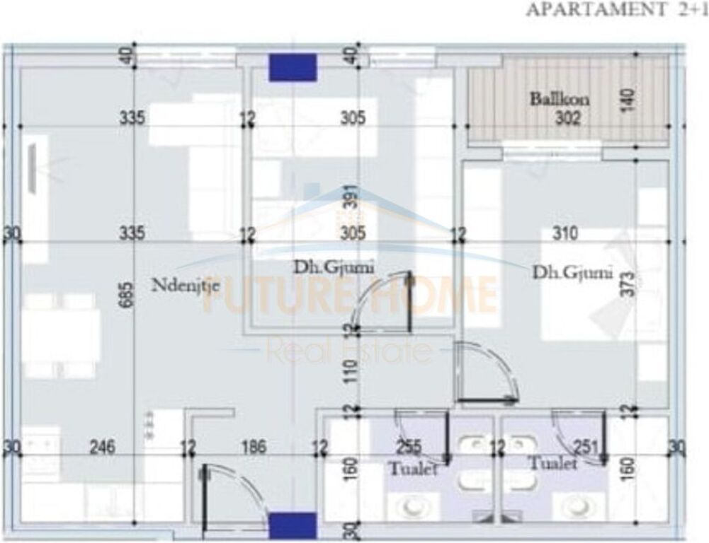 Shitet, Apartament 2+1+2, Tirana Entry 2, Dogana