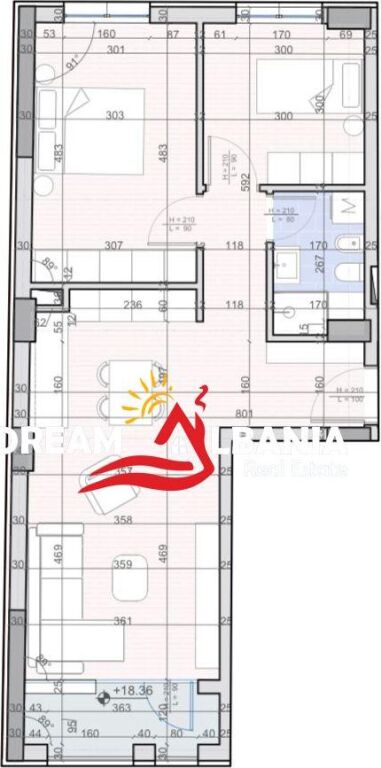 Apartament 2+1 Ne Shitje Ne Astir (ID 41212239)