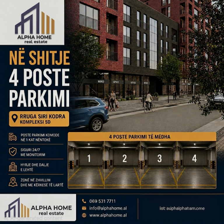 NË SHITJE – 4 POSTE PARKIMI