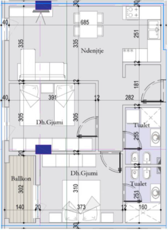 ✨ Shitet Apartament Modern 2+1+2  tek Tirana Entry II ✨