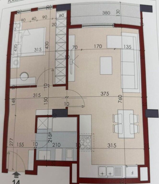 🏢Rruga e Dibres,prane Komisariatit Nr.4 shitet apartament 1+1, 135,000€uro