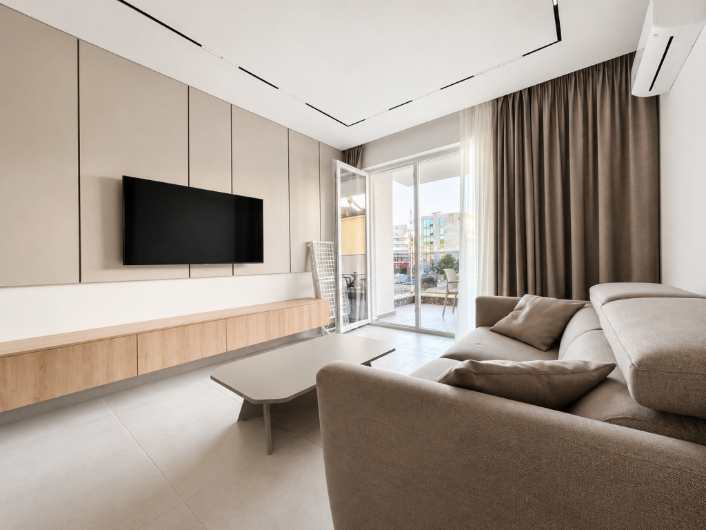 Shitet apartament 1+1 i mobiluar ne Golem