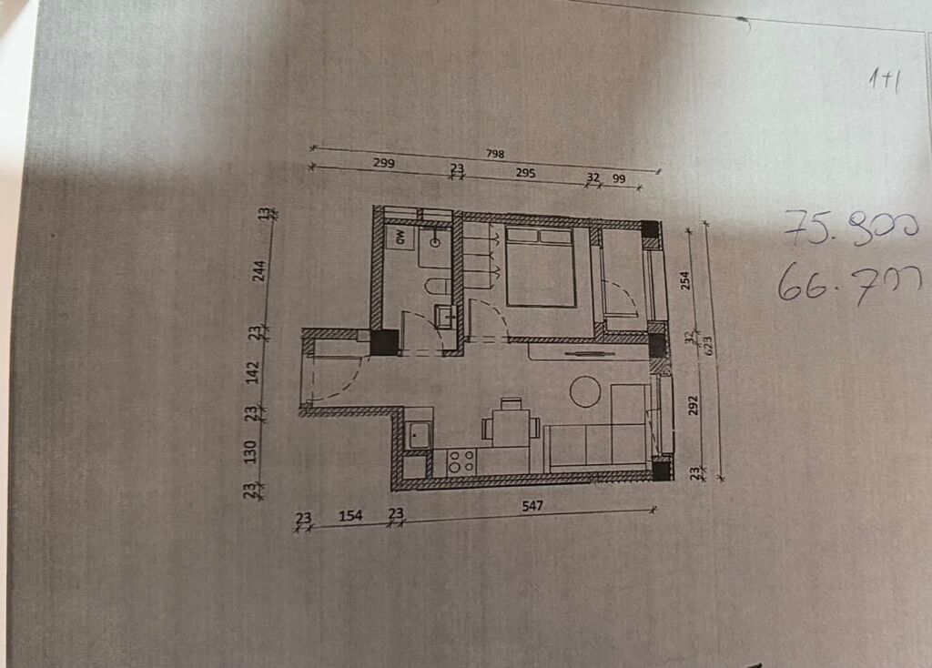 Shitje | Apartament 1 + 1 | Rezidenca Kadiu | 75900 €