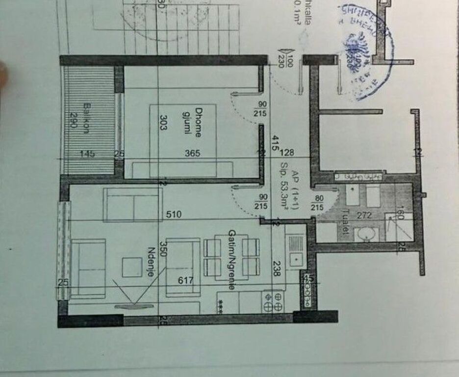 Apartament 1+1 per shitje te Bulevardi Migjeni