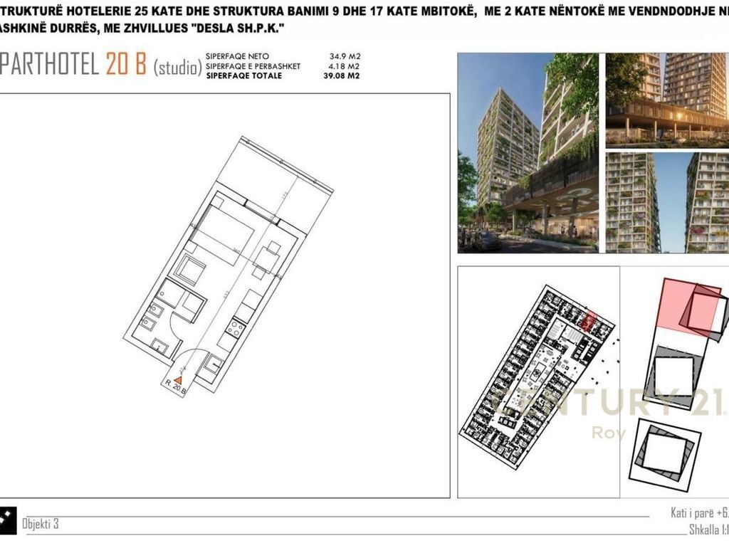 STUDIO PER SHITJE TEK "DESLA TOWER", PLAZH, DURRES!