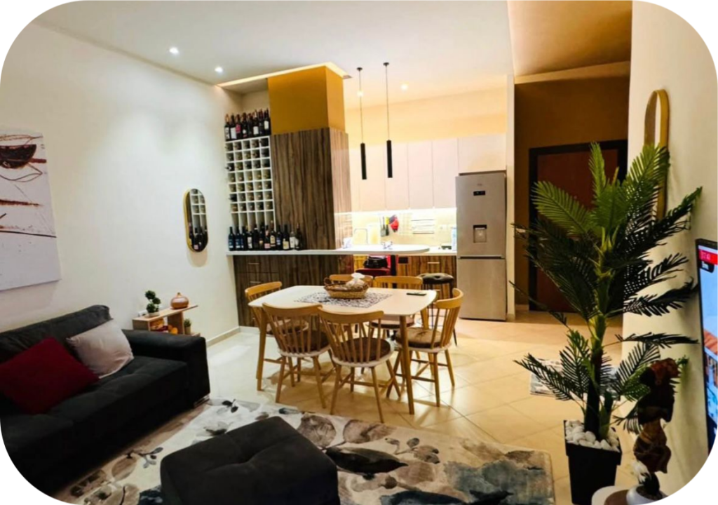 FOR RENT 1+1 + PARKING SPACE 📍 Near Kodrës së Diellit – Bill Klinton Street