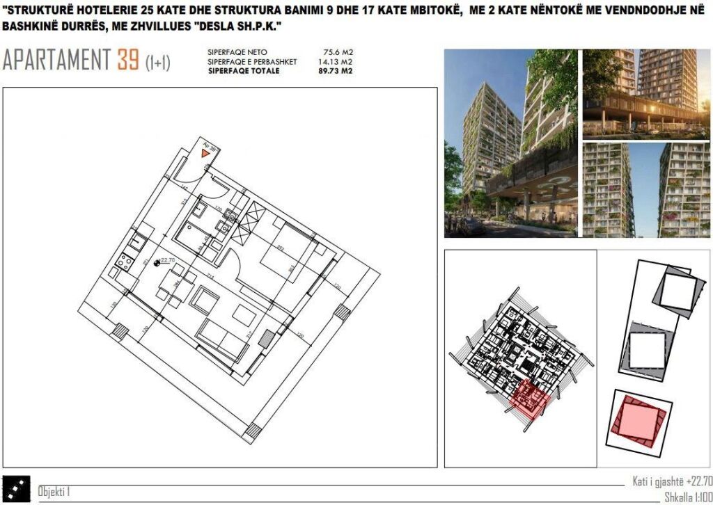 FILLUAN SHITJET NE DESLA TOWER RESIDENCE, PLAZH, DURRES!