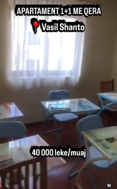 APARTAMENT 1+1 ME QIRA - VASIL SHANTO, TIRANE
