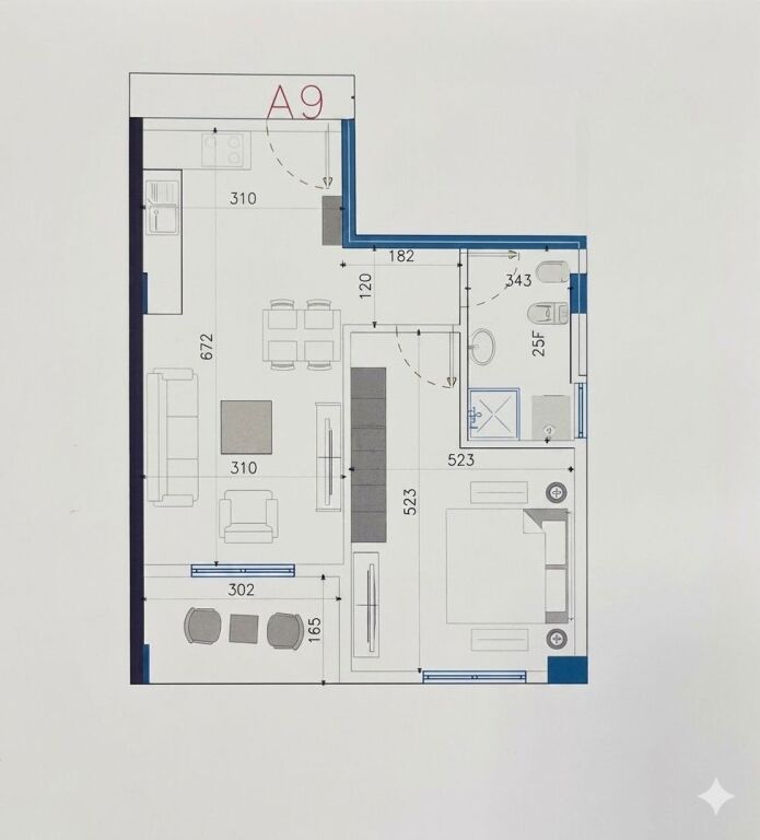 Shitet Apartament 1+1 – Rezidenca Oriental, Golem 🌴