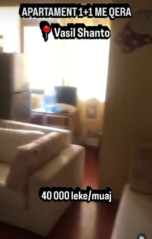 APARTAMENT 1+1 ME QIRA - VASIL SHANTO, TIRANE