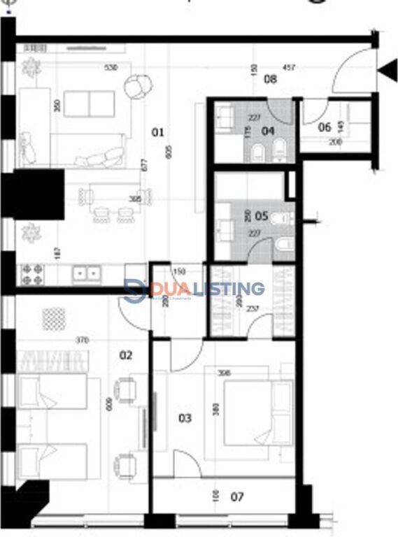APARTAMENT 2+1+2 PER QIRA NE DOWNTOWN ONE - Kati 20