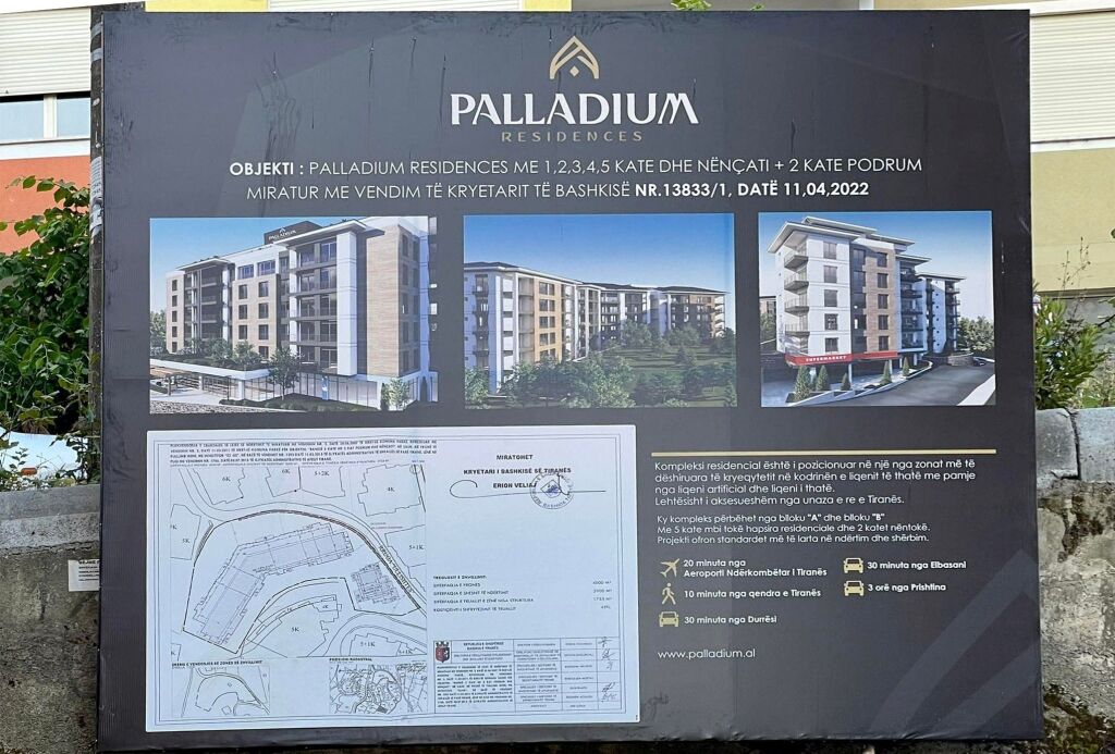Shitet, Apartament 2+1+2, Kompleksi Palladium, Liqeni i Thate, Tirane