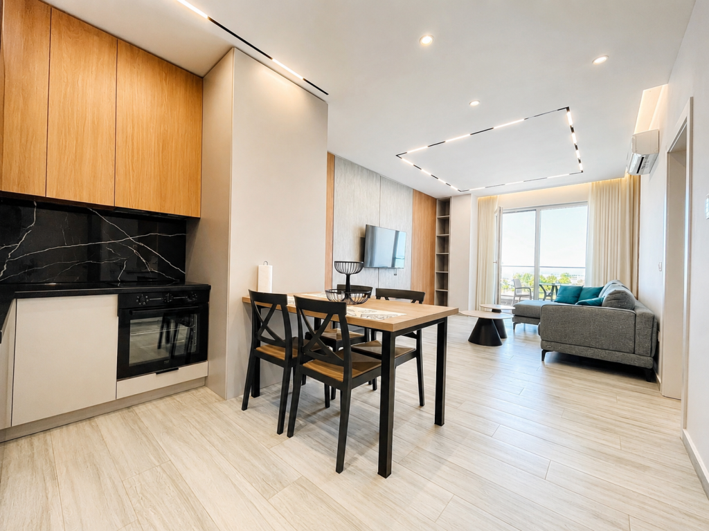Appartamento 1+1 Arredato con Vista Mare in Vendita - Qerret, Kavaje