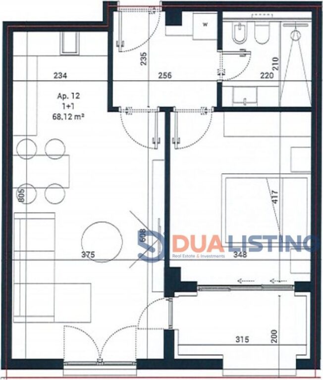 Apartment 1+1 for sale in Sun Palase, Dhermi!