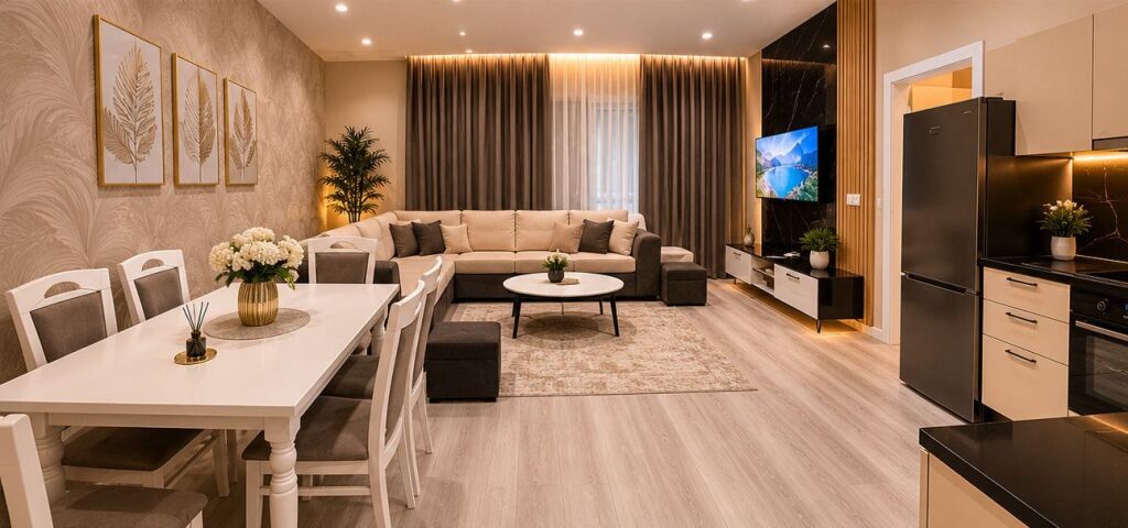 Kodra e Diellit , super 1+1 apartment for rent.