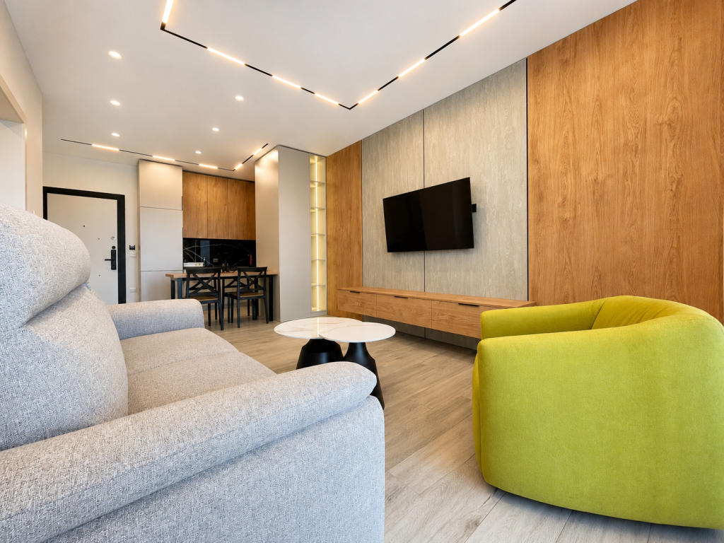 Appartamento 1+1 Arredato con Vista Mare in Vendita a Qerret, Kavajë