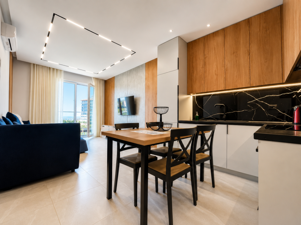 Appartamento 1+1 Arredato con Vista Mare in Vendita - Qerret, Kavajë