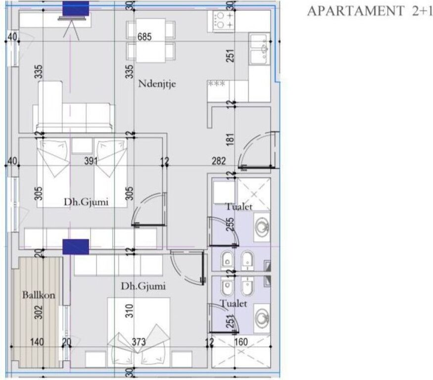 🏡 SHITET APARTAMENT 2+1 –TIRANA ENTRY ISH DOGANA