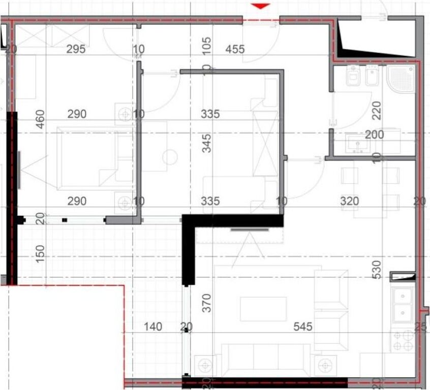 Shitet apartament 2+1 tek Golden House, Shëngjin