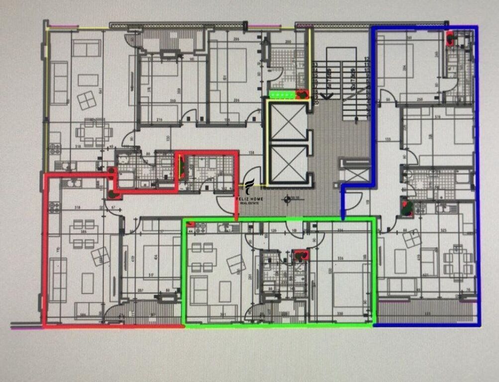 SHITEN DY APARTAMENTE 2+1 SQUARE 21 66.000.000 LEKE FH-75665