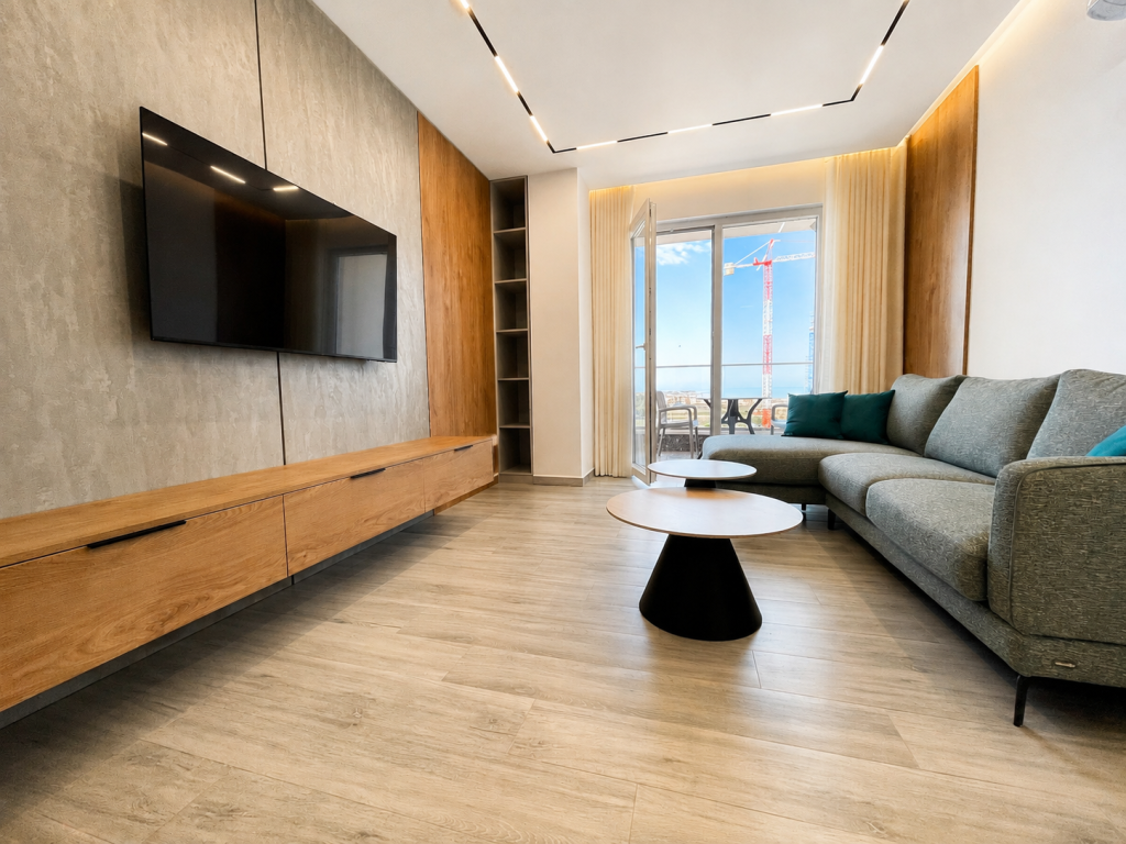 Appartamento 1+1 Arredato con Vista Mare in Vendita - Qerret, Kavaje