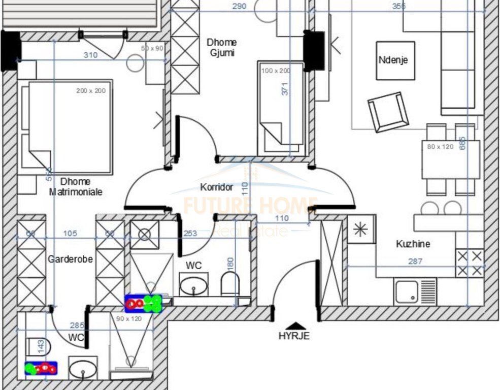 For sale, Apartment 2+1+2, Tirana Entry II, Tirane