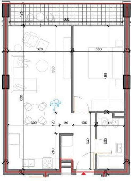 Apartament per shitje 1+1 ne Shkoze (ID B110591) Tirane