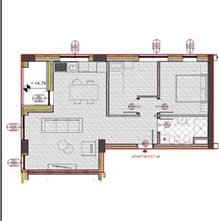 Shitet Apartament 2+1 ne Kionostudio
