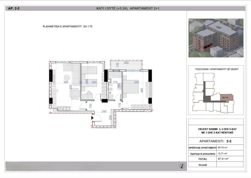 Apartament per shitje 2+1 Paskuqan