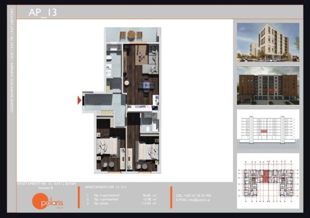 Shitet Apartament 2+1+2+Ballkon Në Kamëz