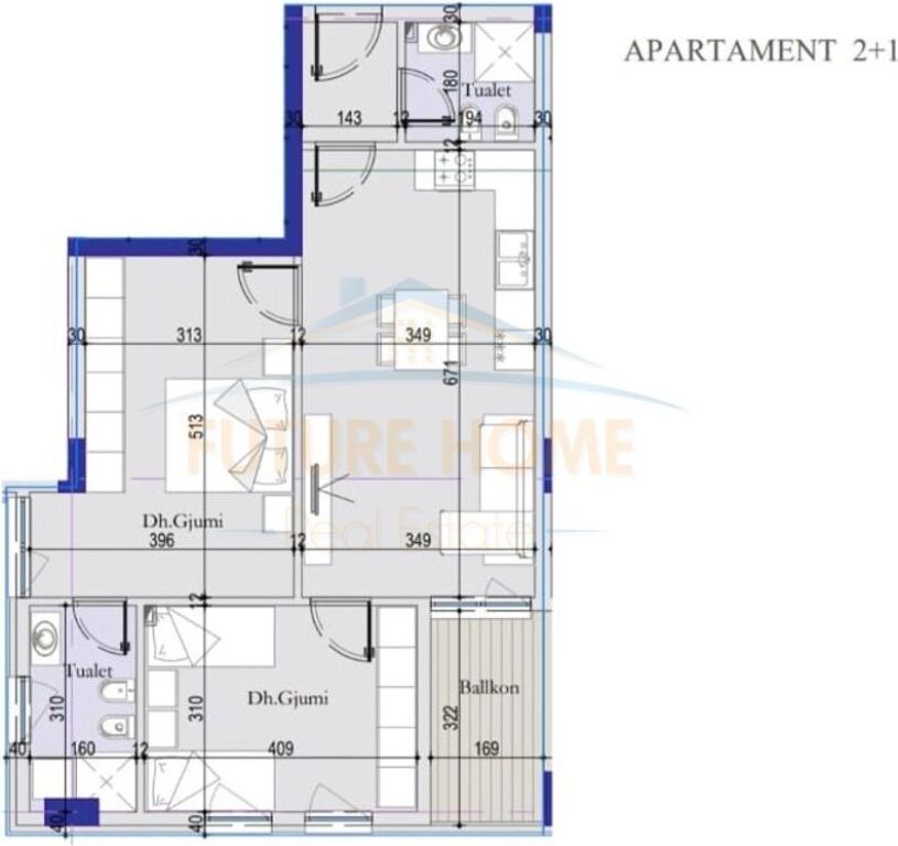 Shitet, Apartament 2+1+2, Tirana Entry 2, Tiranë.