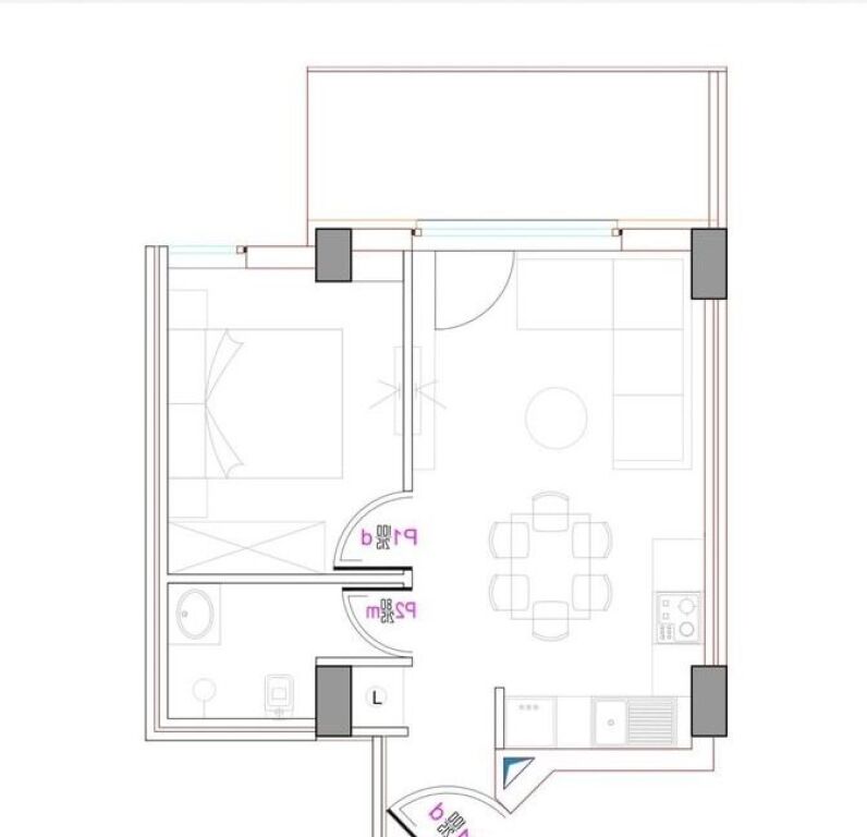 SHITET APARTAMENT 1+1 TEK REZIDENCA ALBA ISH PARKU