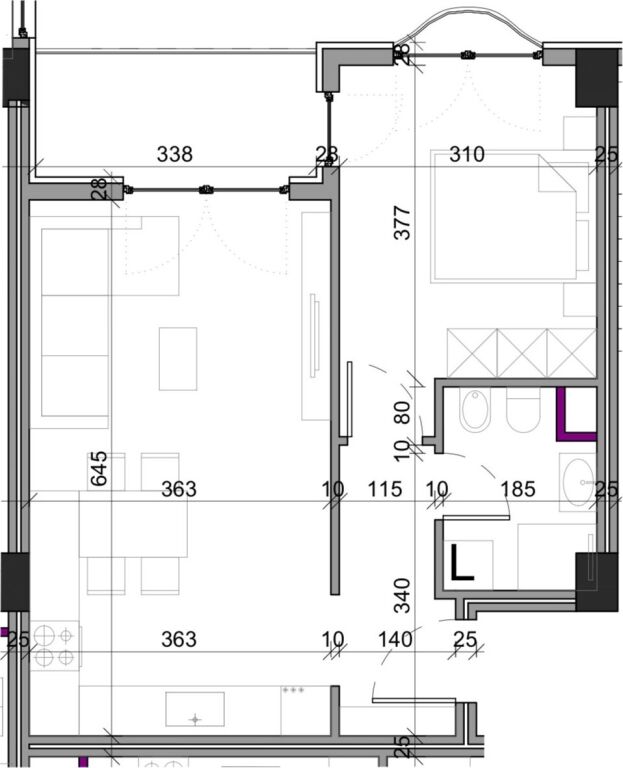 Shitet apartament 1+1 Aluna 2 Paskuqan