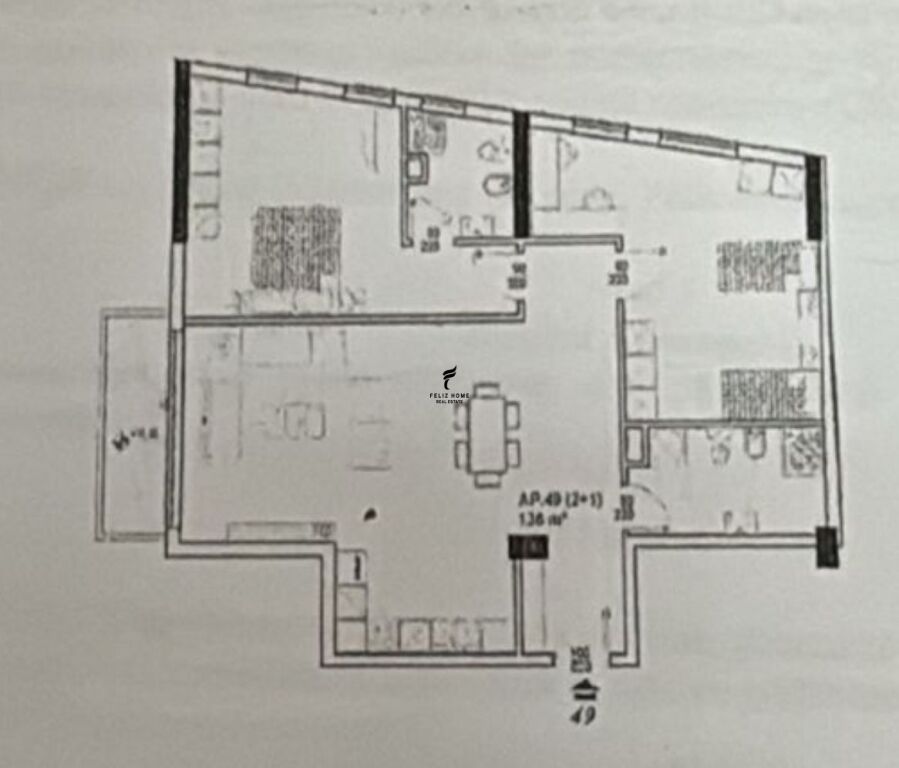 VENDESI APPARTAMENTO 2+1 GIARDINO BOTANICO 320.000 EURO FH-76729