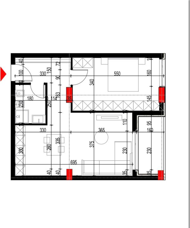 Shitet apartament 1+1 Platinium Residence Paskuqan