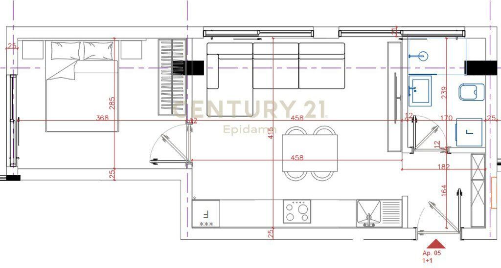 FOR SALE APARTMENT 1+1 IN " PORTO LALZI "