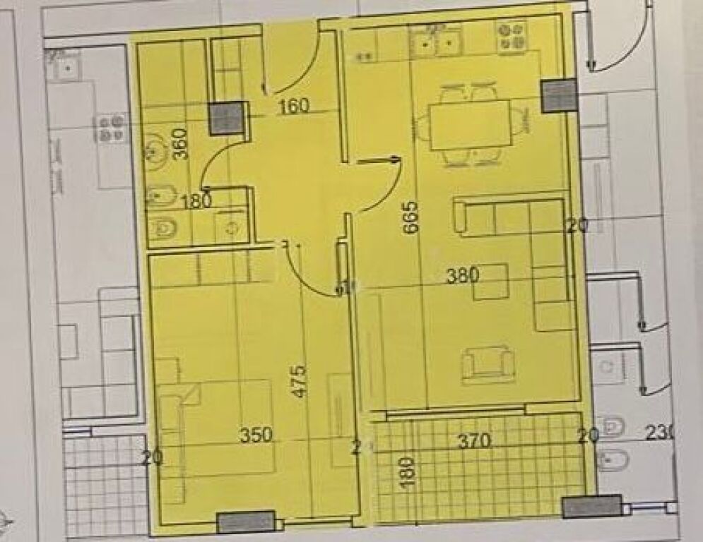 Shitet apartament 1+1 Belfior 1 Paskuqan