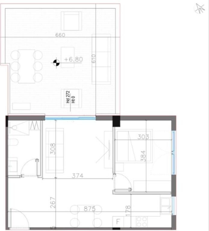 Appartamento 1+1 Square Vigalle - Dhermi in vendita