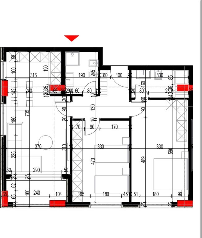 Shitet apartament 2+1+2 Platinium Residence Paskuqan