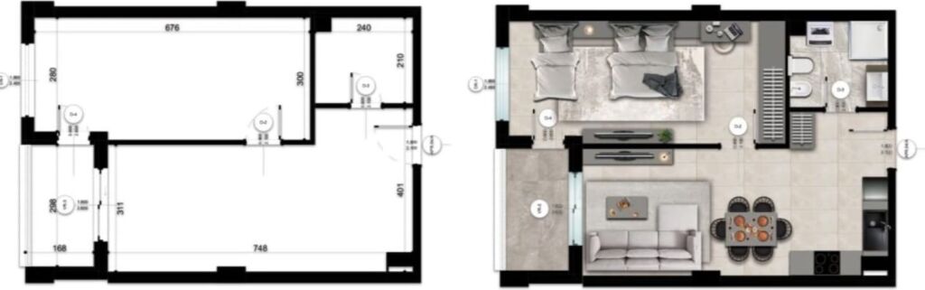 Shitet Apartament 1+1 në Golem, Durrës 🌊
