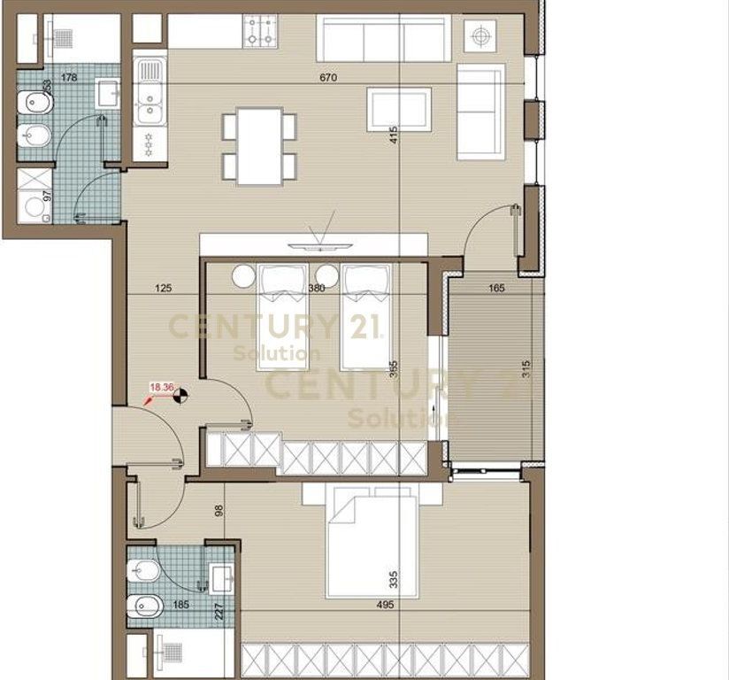 APARTMENT 2+1+2 FOR SALE, RIVIERA COMPLEX, KAMËZ CENTER! 98,200 €