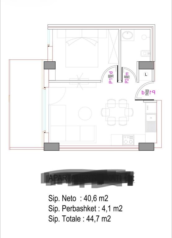 SHITET APARTAMENT 1+1 TEK REZIDENCA ALBA