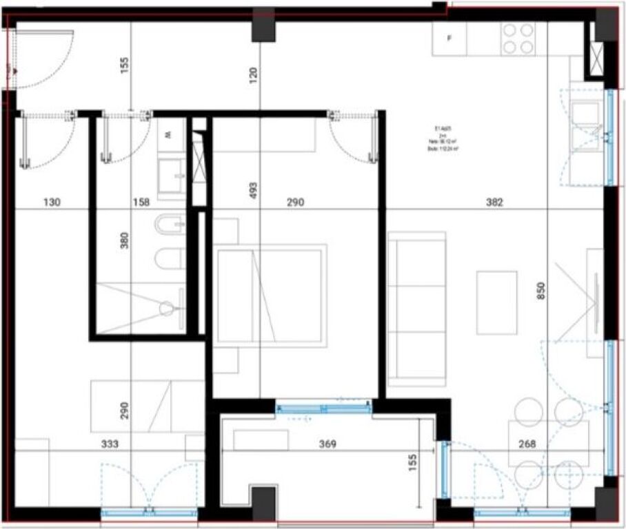 Shitet Apartament 2+1 Square Village - Dhërmi