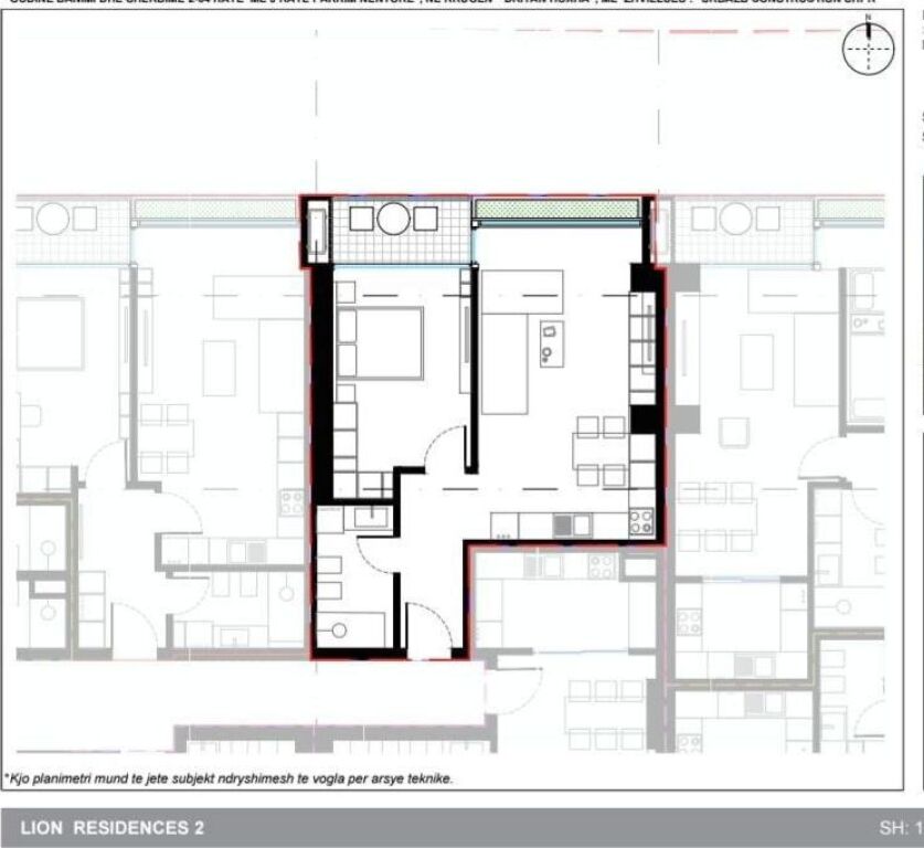 Apartment 1+1 for Sale / Lion Park 2, Tirane
