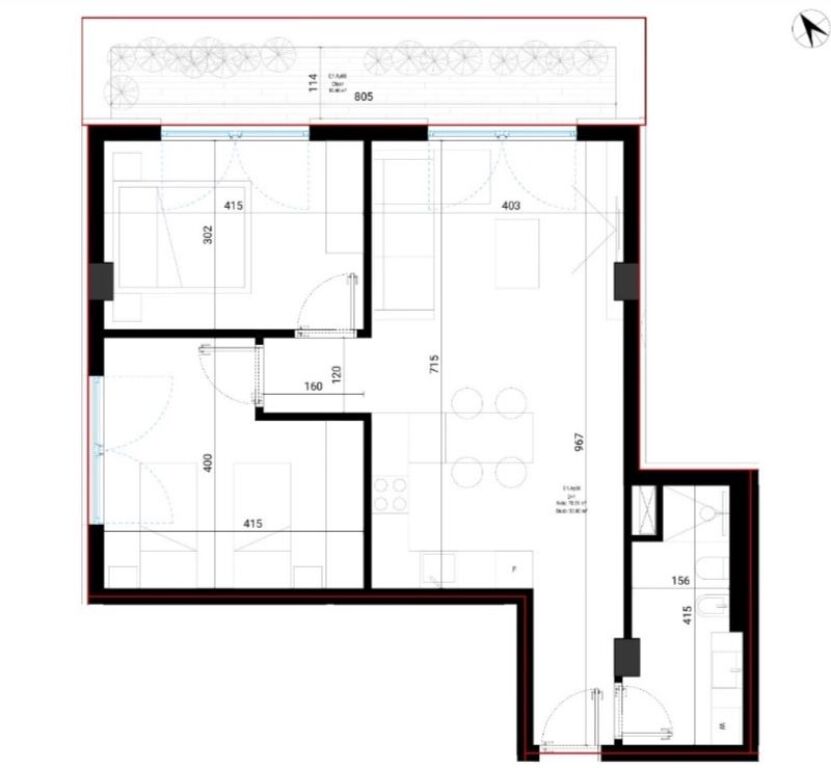 Appartamento 2+1 in vendita Square Village - Dhërmi
