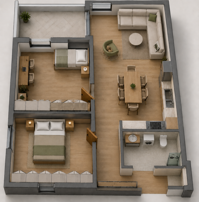 Shesim Apartament 2+1 Okazion - Kamez, Prane Bashkise
