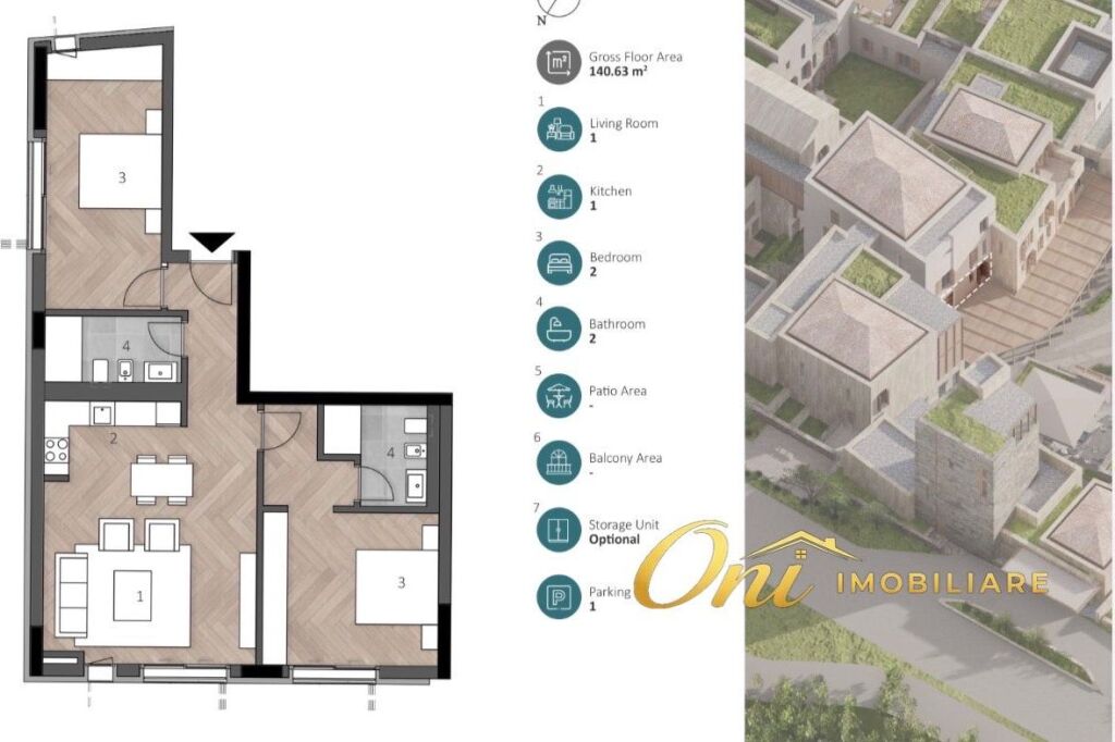 SHITET APARTAMENT 2+1+PARKIM GREEN COAST 2
