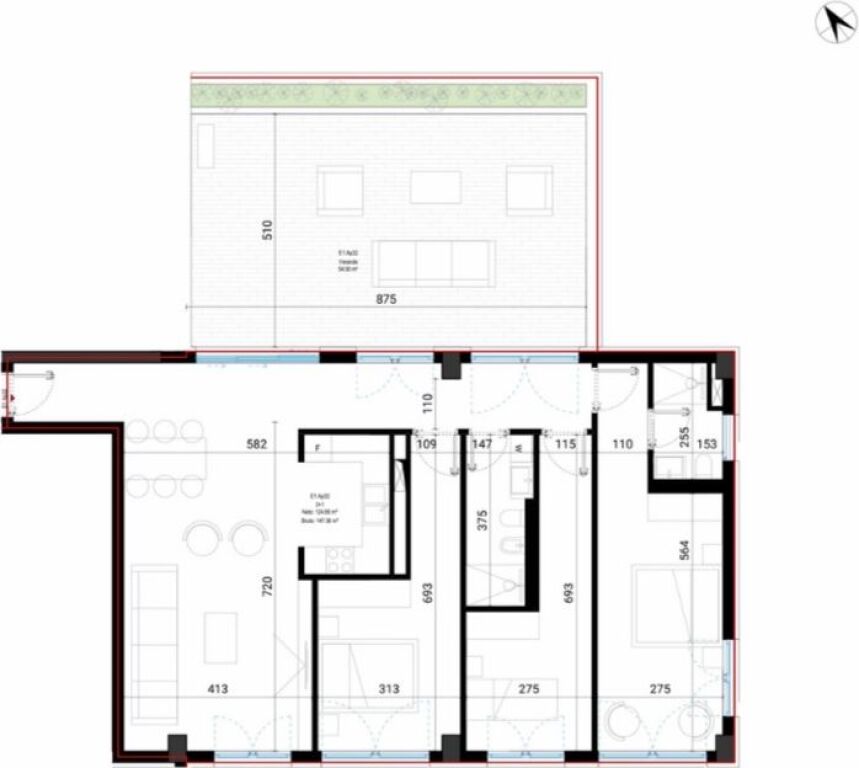 Appartamento 3+1 in Vendita Square Village-Dhërmi